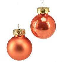 Product Mini Christmas balls glass Orange Pumpkin Ø2.5cm 22 pcs