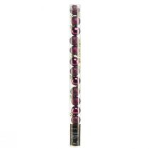 Product Mini Christmas Balls Purple Plastic Ø3cm H3.5cm 14 pcs