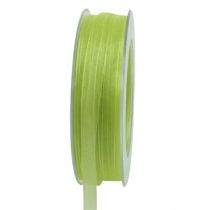 Product Organza ribbon with selvedge 50m light green