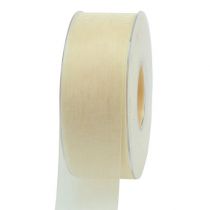 Product Organza ribbon with selvedge 4.0cm 50m cream