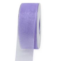 Product Organza ribbon with selvedge 40mm 50m light purple