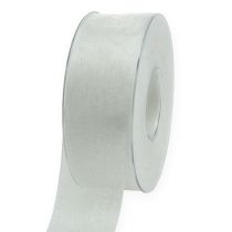 Product Organza ribbon gift ribbon white ribbon selvage 40mm 50m