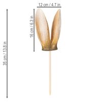 Product Easter decorations, bunny ears, nostalgic garden stakes for garden beautification at Easter, 35cm, 2 pieces