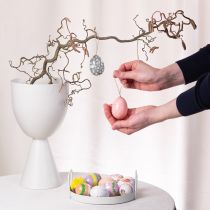 Product Easter egg ornaments as decorative ideas. Charming Easter decoration accessories, 6cm, 6 pieces.