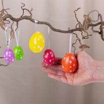 Product Easter eggs for hanging, assorted colors, 6cm, 12 pieces