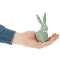 Product Easter bunny decoration with pearl necklace, bunny for living room and Easter table, 13cm, 3 pieces