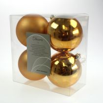 Product Christmas ball gold 10cm 4 pieces