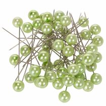 Product Green Pearl Head Pins Ø10mm 60mm for Crafting and Decorations, 50 Pieces