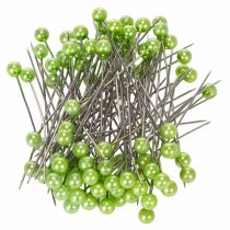 Product Apple Green Pearl Head Pins Ø6mm 65mm - Pack of 100