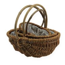 Product Potato basket 32/27.5/23.5cm with foil natural 3pcs