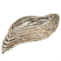 Product Planting boat plant wave rattan natural white 45x16cm