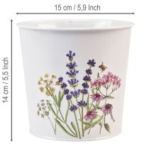 Product Plant pot, flower pot, metal sheet, planter Ø15cm H14cm