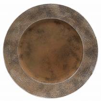 Plastic decorative plate with rust effect Ø33cm