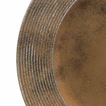 Product Plastic decorative plate with rust effect Ø33cm