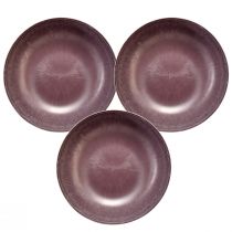Product Elegant purple plastic bowl 37x10.5 cm – Versatile for decoration – 3pcs
