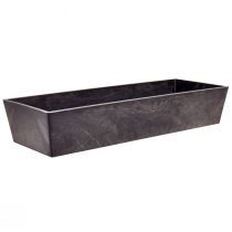 Product Versatile Rectangular Grey Planter Bowl – 37cm Durable Plastic for Indoor and Outdoor Use