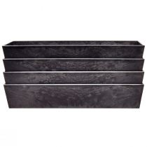Product Versatile Rectangular Grey Planter Bowl – 37cm Durable Plastic for Indoor and Outdoor Use