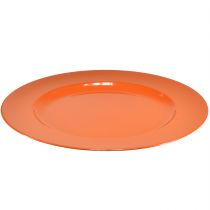 Product Plastic plates in orange – 28 cm – Ideal for parties and decoration – 4 pieces