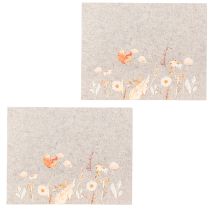 Product Felt placemats with flower motif – stylish placemats for natural table decoration 45x35cm 2 pieces