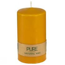 Product PURE Pillar Candle Yellow Honey Wenzel Candles 130/70mm