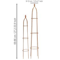 Product Trellis metal rust look obelisk 69/86cm set of 2