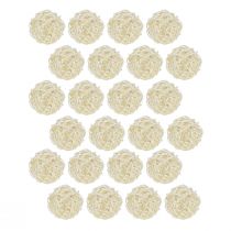 Product Bleached Rattan Balls Cream Ø5cm Set of 24