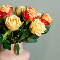 Product Rose bouquet flower arrangement for elegant decoration in the living area 44cm 6pcs