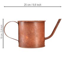 Product Rust decorative watering can mini plant pot metal Ø10cm H9cm