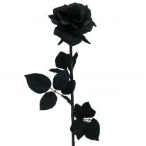 Product Rose Silk Flower Black 63cm