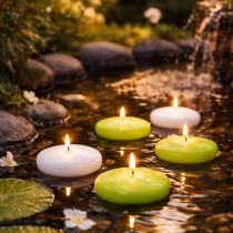 Product Floating candle for romantic evenings or festive decoration, also suitable for outdoor use, 8cm, 8 pieces
