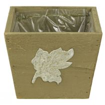 Product Planter Wooden Shabby Chic Wooden Box Green 11×14.5×14cm