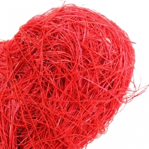 Product Sisal heart 5cm red on stick 24pcs