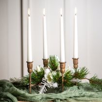 Product Antique Candle Holder For 4 Candles Gold 18×18cm H16.5cm