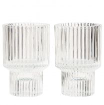 Product Glass candle holder tealight holder Ø5cm H8cm 4 pcs