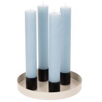 Product Matte Black Metal Magnetic Taper Candle Holders, 4cm, Set of 4