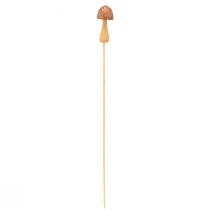 Product Flower plug mushroom decoration plug wood brown Ø2.5cm 8 pcs