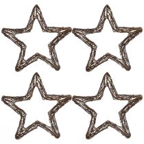 Product Stars for hanging for door wreath willow natural 28cm 4pcs