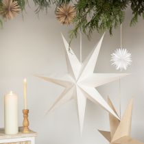 Product Paper star lamp white star decoration hanger 75x20cm 2pcs
