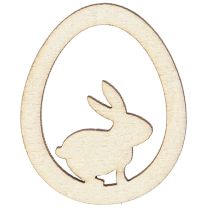 Product Easter decorations for crafts, bunny egg, natural wood, 4 cm, 72 pieces