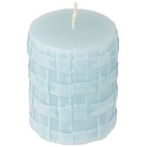 Product Pillar candles Rustic 80/65 light blue candle decoration candle 2pcs