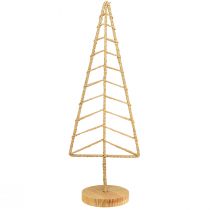 Product Christmas tree decoration with base wood metal natural 18x12x51cm