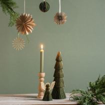 Product Christmas tree honeycomb paper Christmas green gold H30cm 2 pieces