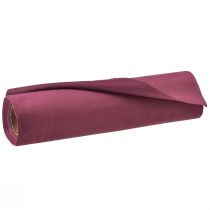 Product Velvet table runner Bordeaux dark red, 28×270cm - Luxurious table runner decorative fabric for festive occasions