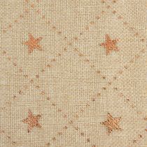 Product Christmas table runner with shiny stars, gold, 48cm x 4.5m - Festive decoration