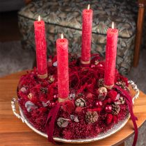 Product Dried Flowers Wreath Bordeaux Wreath Lepidium Ø33cm