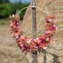 Product Dried Flower Bouquet Meadow Flowers Pink H50cm 140g