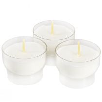 Product Votive candles in white with bowl Ø4.3cm 25 pcs