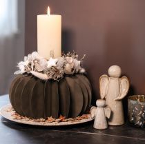 Product Paper Honeycomb Pumpkin Decoration Rings 24cm Dark Grey - Set of 4
