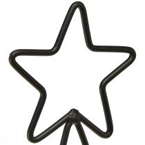 Product Metal Christmas tree with star and tray – 25x18x66 cm – Modern holiday decoration