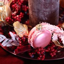 Product Christmas Tree Decorations Macaron Glass Ornaments 6cm Pastel Set of 6